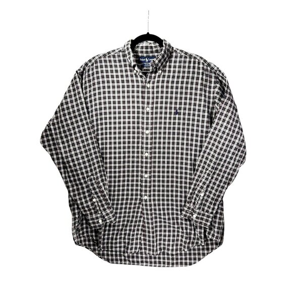 Ralph Lauren Blake Green Plaid Shirt Button Down Long Sleeve Mens L Pony Logo - Picture 1 of 9
